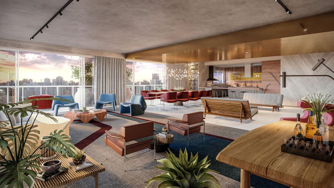 Living do The Sun LuxuryStyle no setor-oeste, goiania