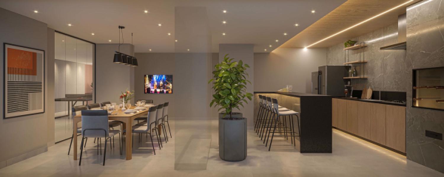 Espaço gourmet do Volt C-220 no jardim-america, goiania