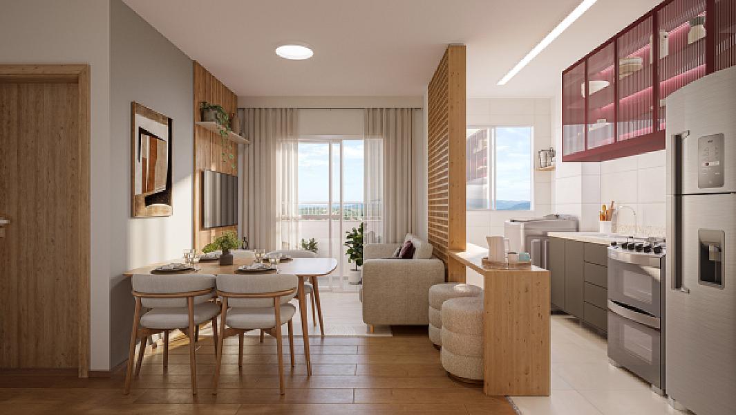 Living do Golden Ville - Fase 1 no residencial-alfa, goiania