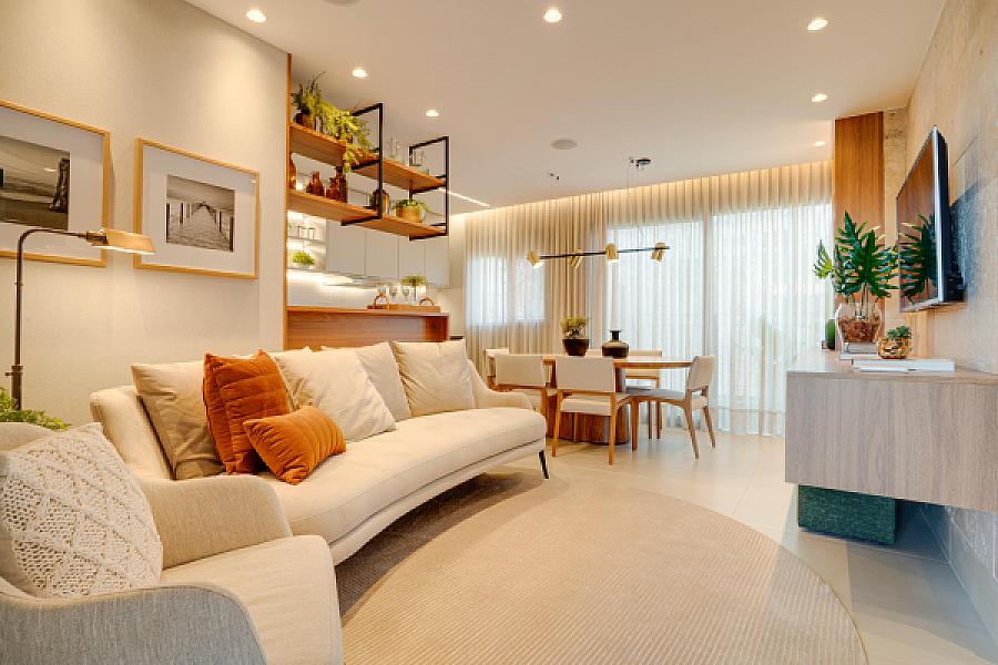 Living do Tai Residências no setor-bueno, goiania