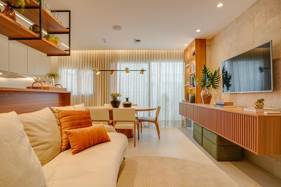 Living do Tai Residências no setor-bueno, goiania