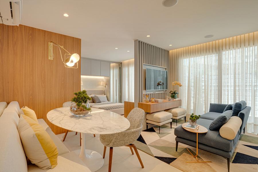 Living do Tai Residências no setor-bueno, goiania