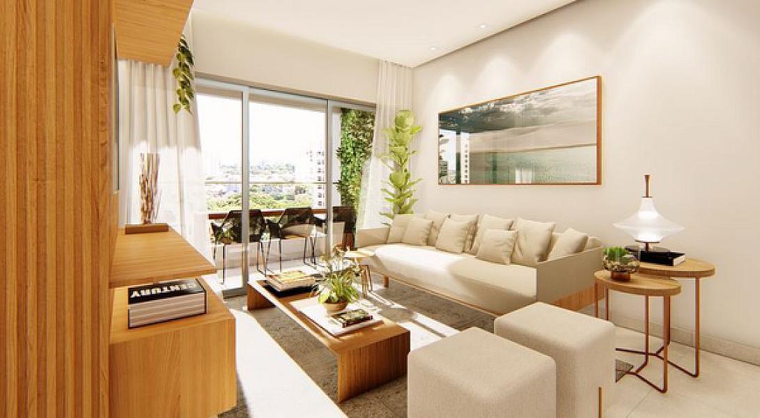 Living do Residencial Arte Life no setor-leste-universitario, goiania