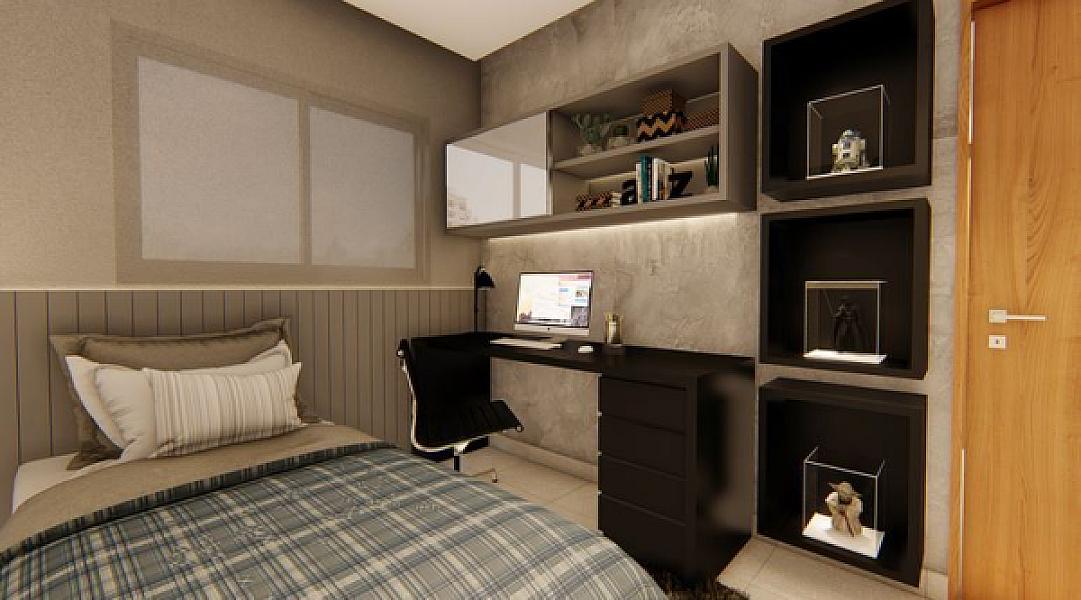Dormitorio do Residencial Arte Life no setor-leste-universitario, goiania