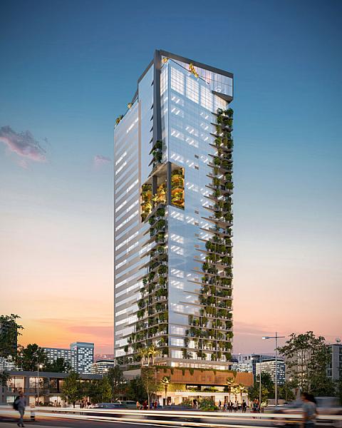 Fachada do Nurban Ecobusiness Design - Comercial no Setor Oeste, goiania