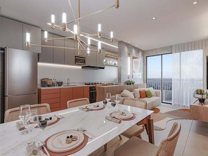 Living do Urban Garden Residence no setor-bueno, goiania