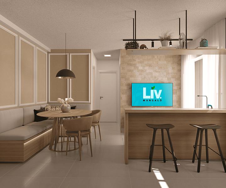 Living do Liv Mangalô - Fase 1 no setor-parque-tremendao, goiania