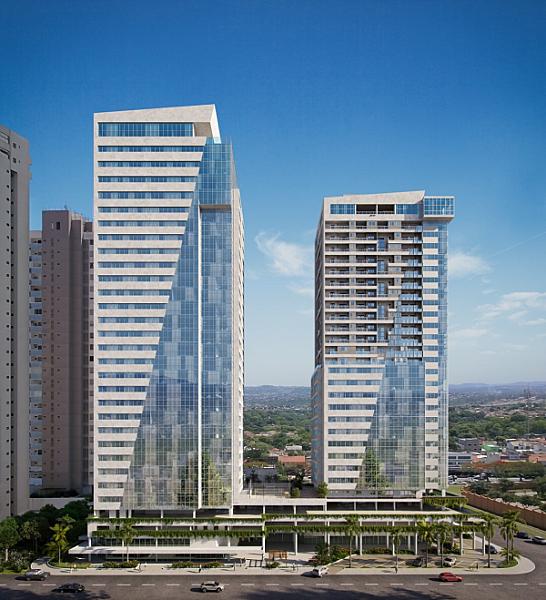 Fachada do Euro Towers - Home no park-lozandes, goiania