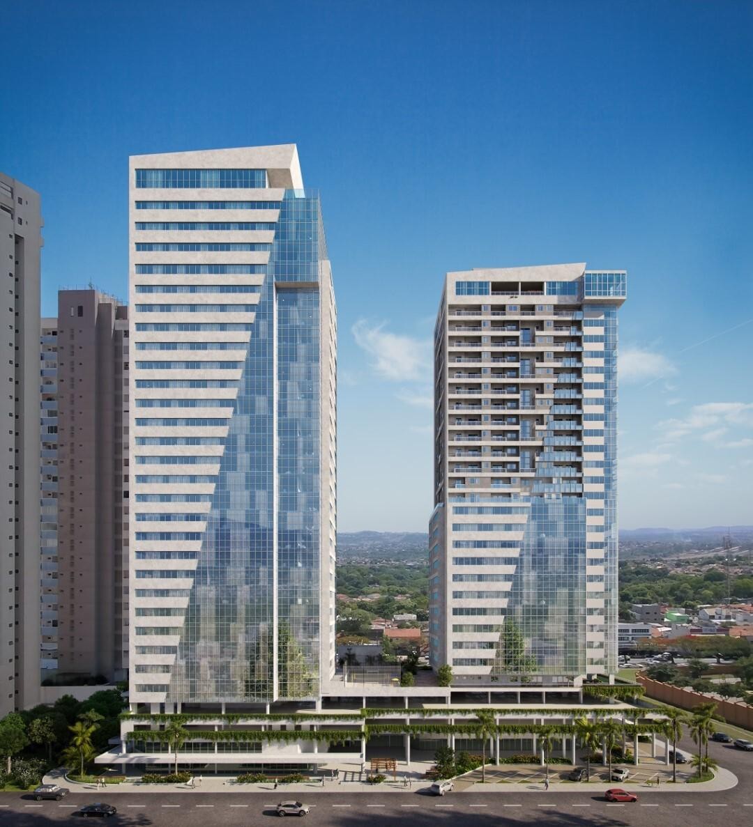 Fachada do Euro Towers - Business no Park Lozandes, goiania