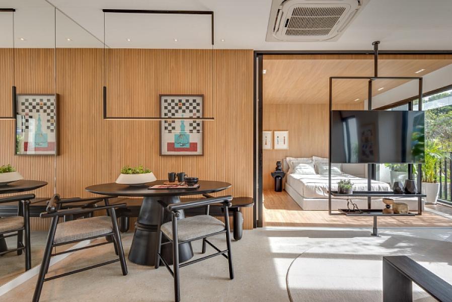 Living do Ybiti Home by Opus no serrinha, goiania