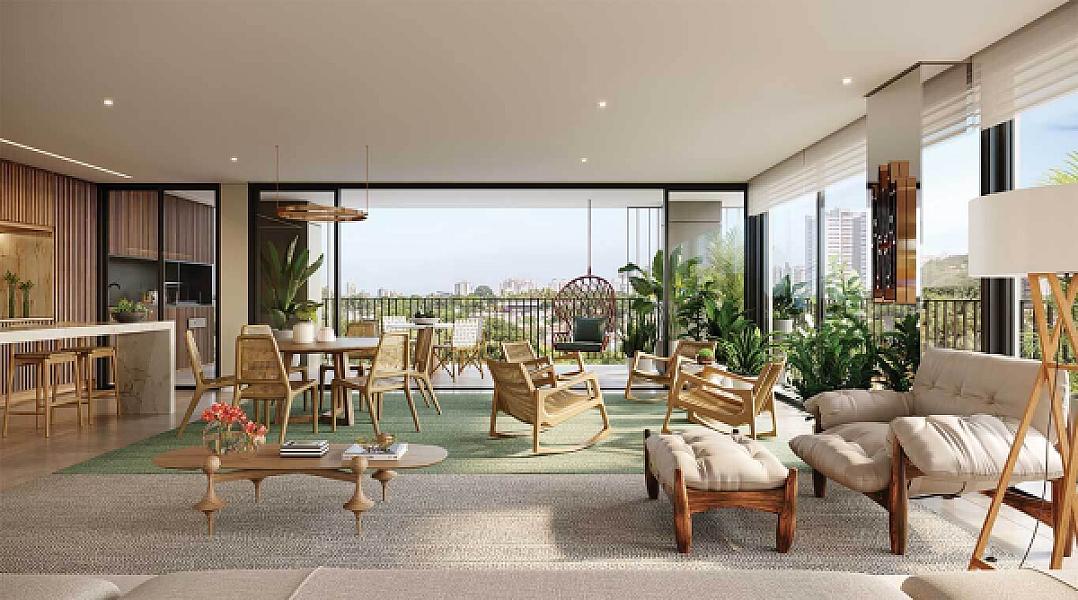Living do Opus Tellure Reserva Ybiti - Torre B no serrinha, goiania