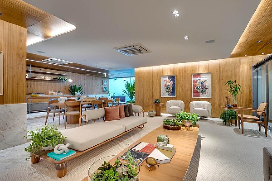 Living do Opus Penthouses Marista 146 no setor-marista, goiania