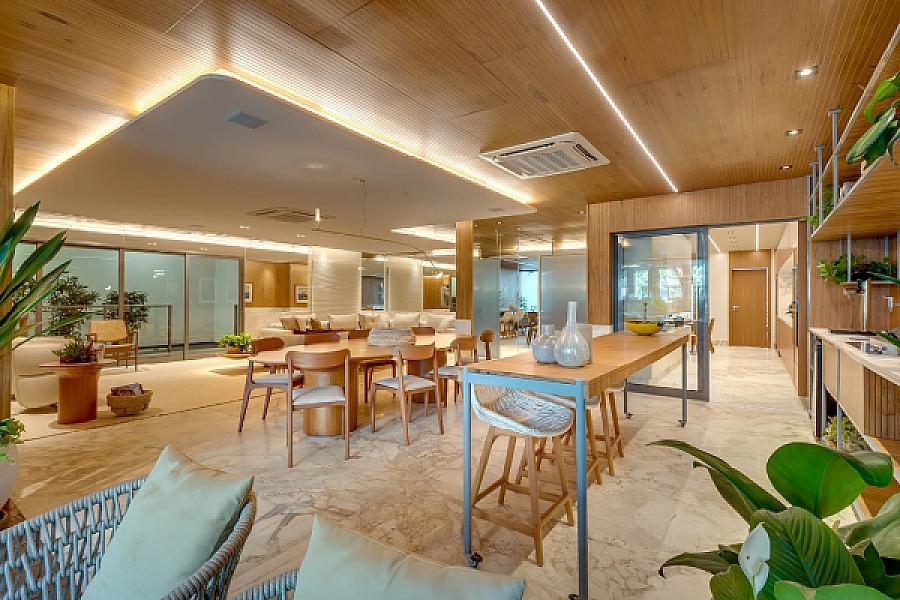 Living do Opus Penthouses Marista 146 no setor-marista, goiania