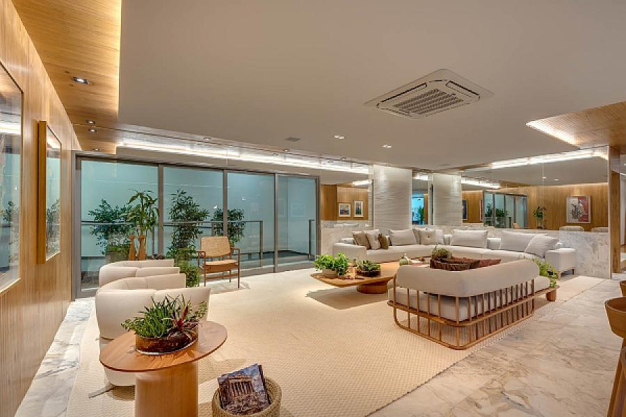 Living do Opus Penthouses Marista 146 no setor-marista, goiania