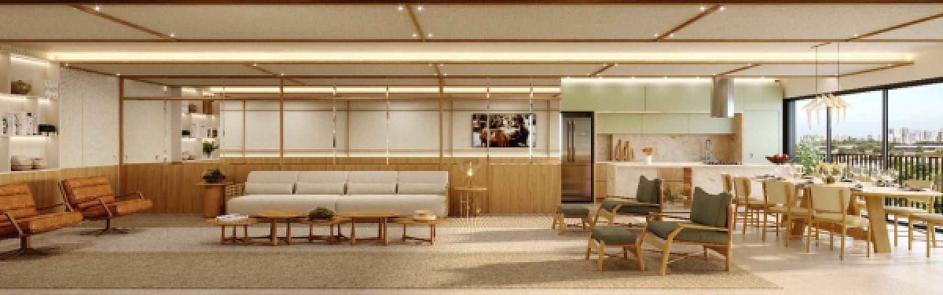 Living do Opus Brava Design no Setor Bueno, goiania