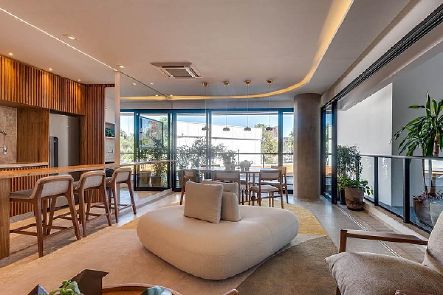 Living do Gyro Vaca Brava Design no setor-bueno, goiania