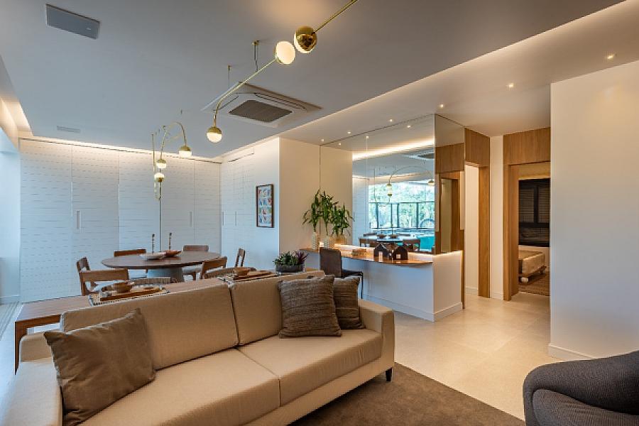 Living do Opus Gyro Rooftop no Setor Marista, goiania