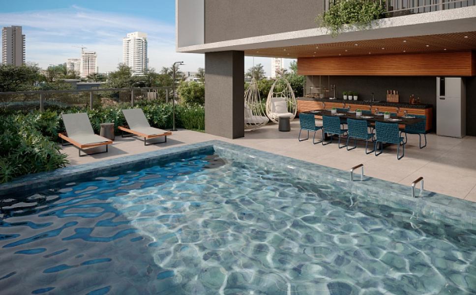 Piscina do Opus Geo Home 136 no setor-marista, goiania