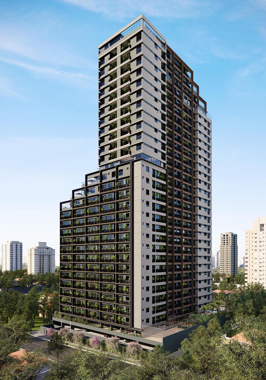 Fachada do Opus Gyro O2 Reserva Ybiti no Serrinha, goiania