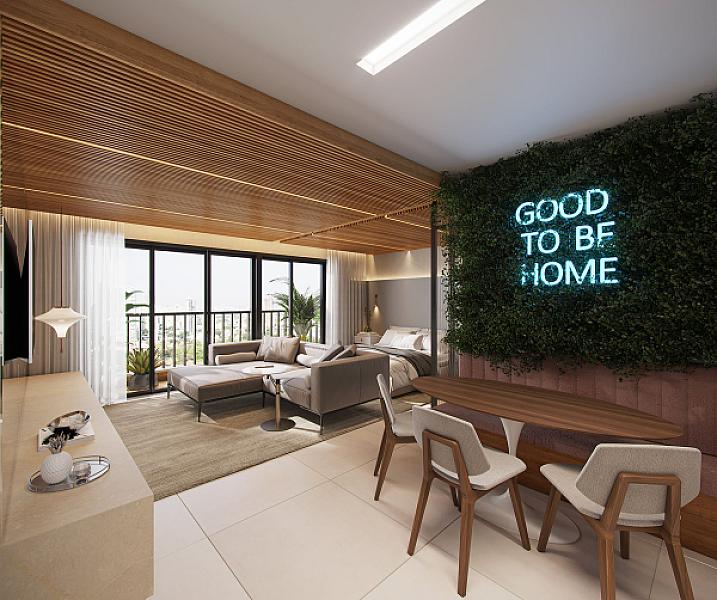 Living do Azure Compact Life no Setor Marista, goiania