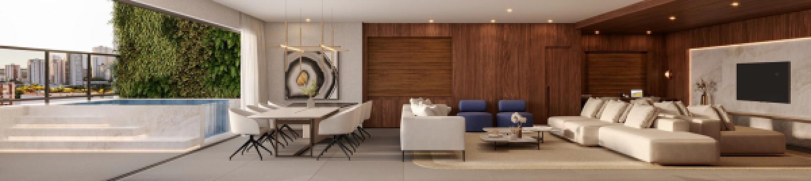 Living do City Ricardo Paranhos no setor-marista, goiania