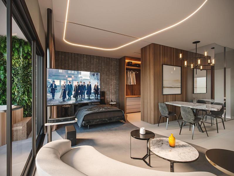 Living do Hub Compact Life no Setor Bueno, goiania