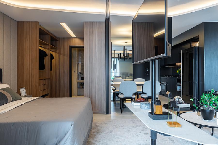 Living do Hub Compact Life no setor-bueno, goiania