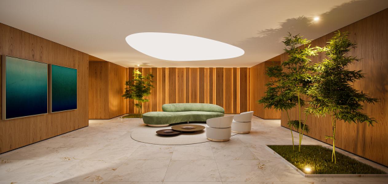 Hall do Atmos City Design no Setor Marista, goiania