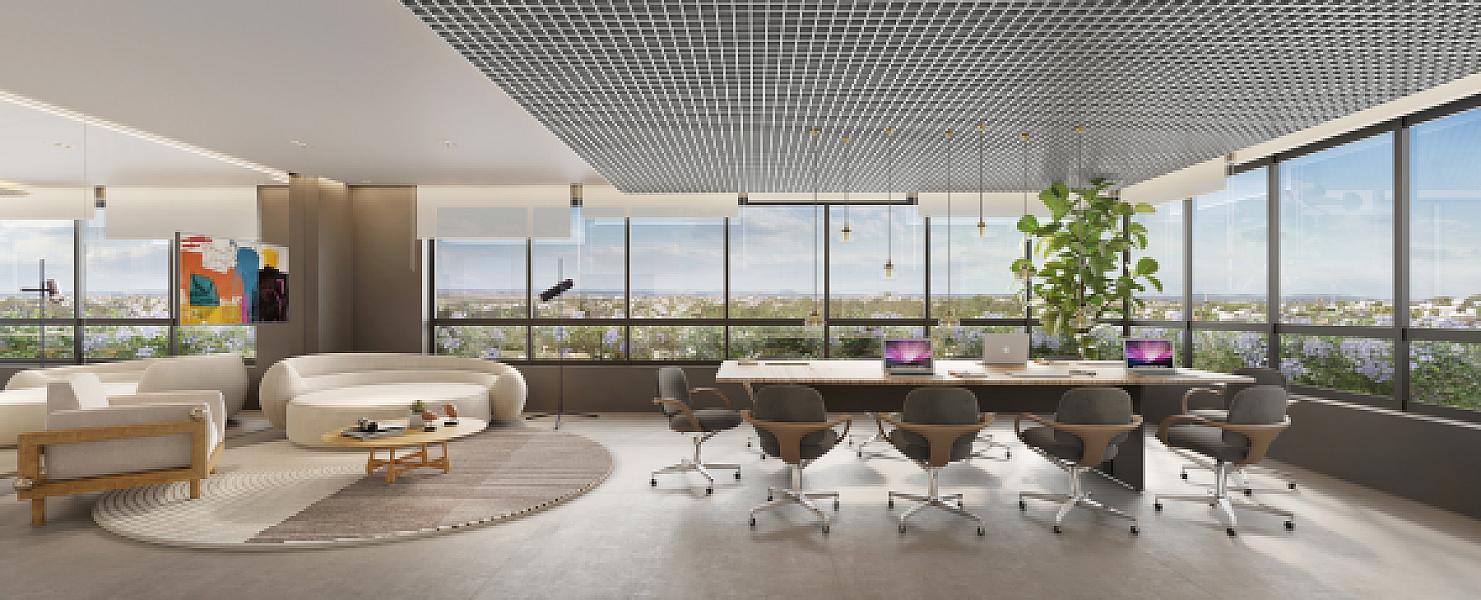 Sala do Atelier Opus no Alphaville Flamboyant Residencial Araguaia, goiania