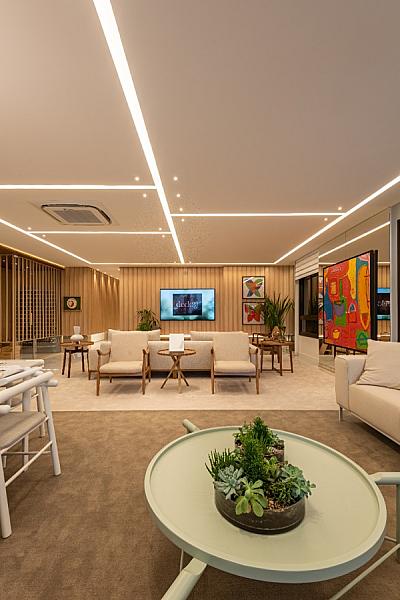 Living do Deck 23 no Setor Bueno, goiania