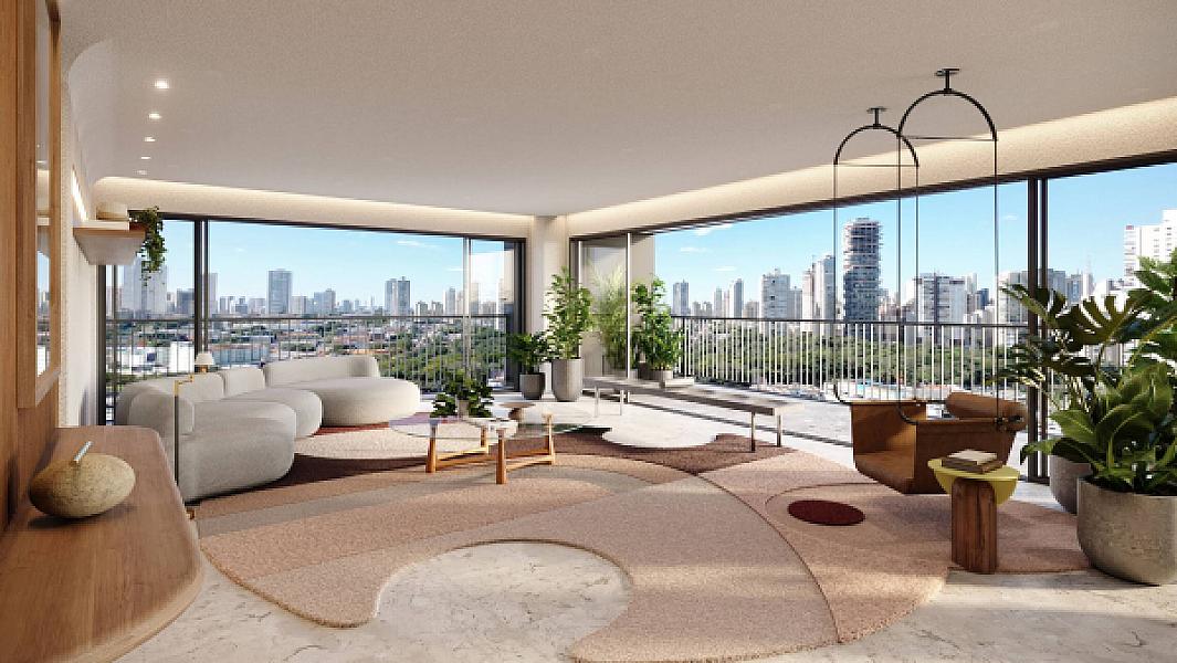 Living do Arq Opus no Setor Bueno, goiania