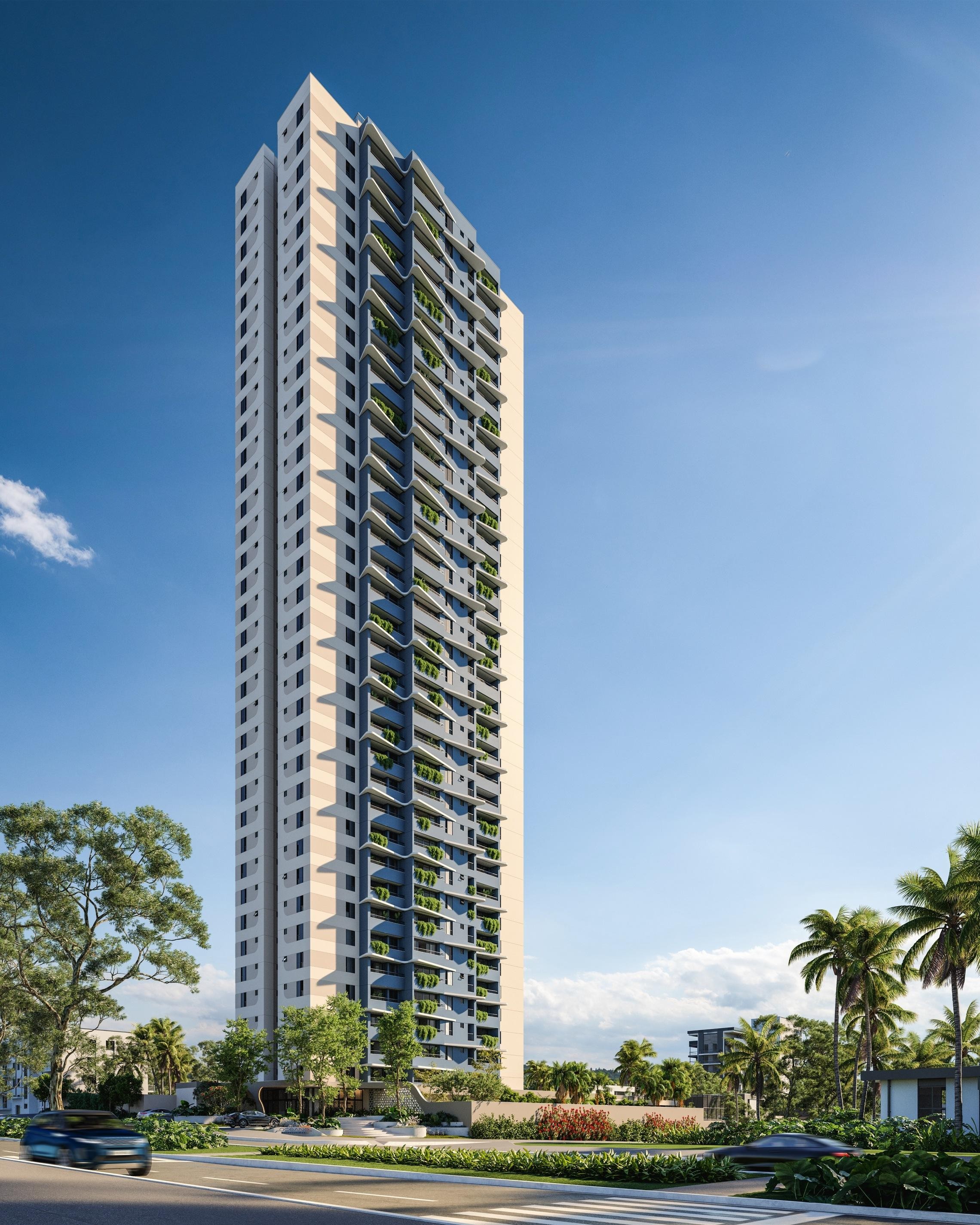 Fachada do Oceane Residence 360 - Breve Lançamento no Jardim Atlântico, goiania