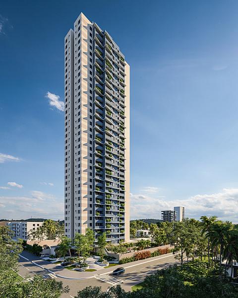 Fachada do Oceane Residence 360 - Breve Lançamento no jardim-atlantico, goiania
