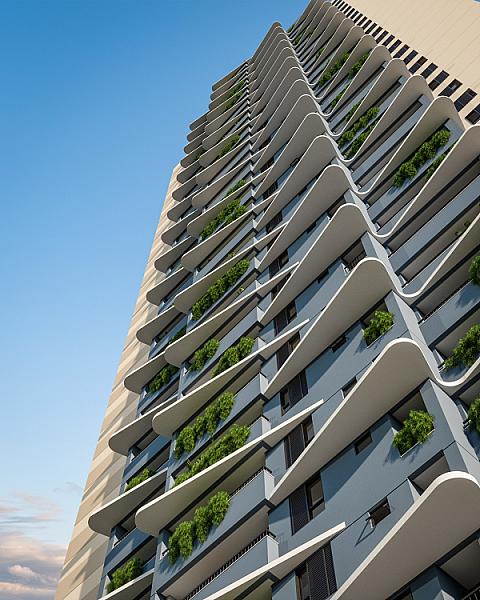 Fachada do Oceane Residence 360 - Breve Lançamento no jardim-atlantico, goiania