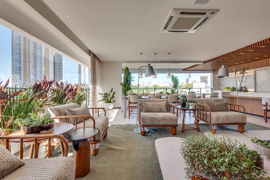 Living do Opus Sense no Setor Marista, goiania