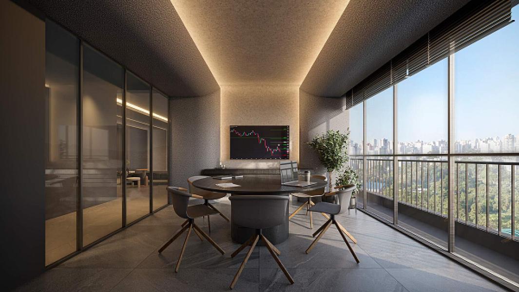 Sala de reunião do Ybiti Offices by Opus no Serrinha, goiania