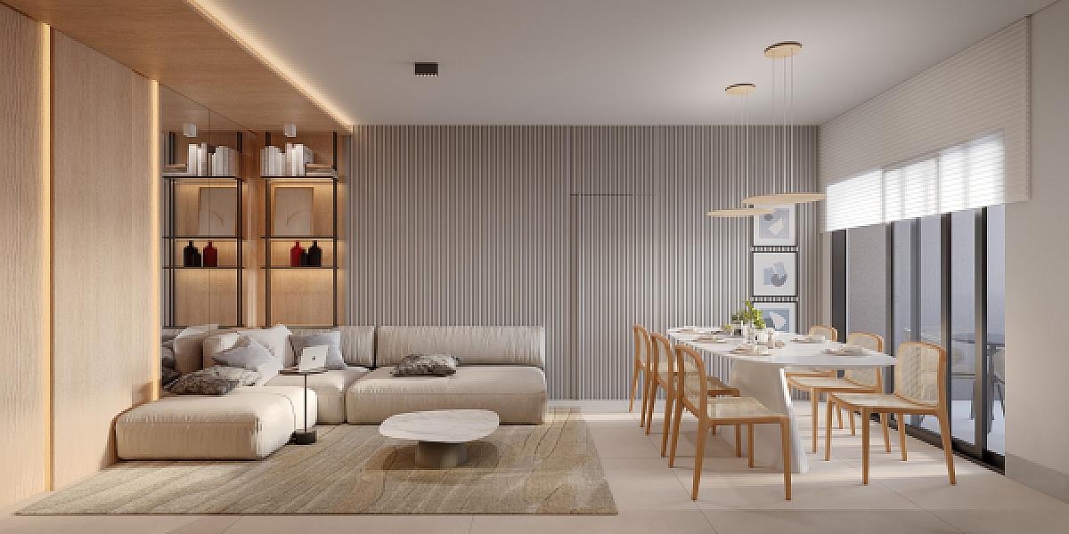 Living do Envolt Biophilic Home no setor-bueno, goiania