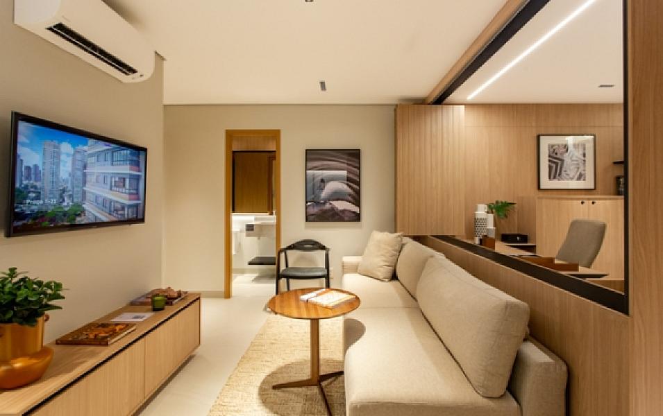 Living do Nest23 no Setor Bueno, goiania