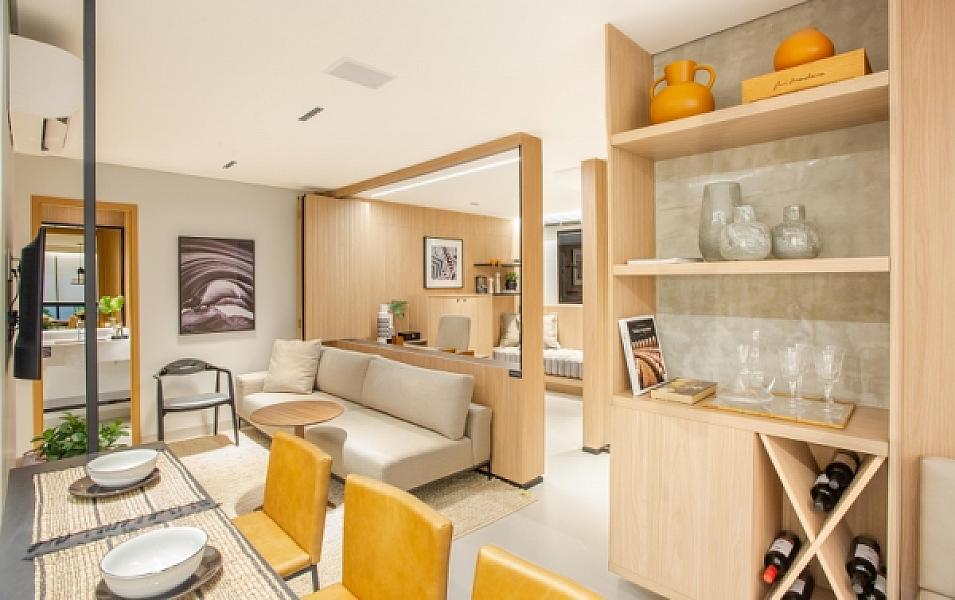 Living do Nest23 no setor-bueno, goiania