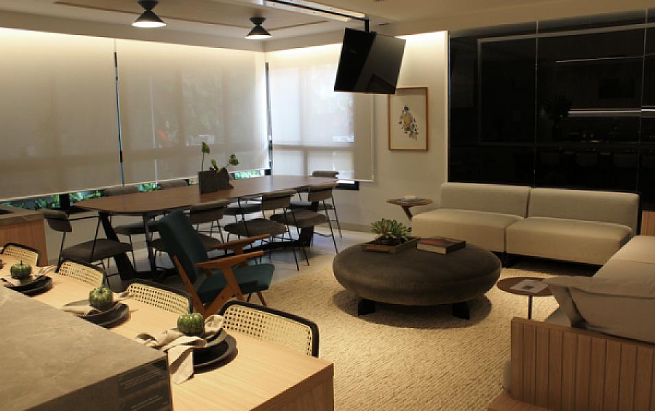 Living do Nest23 no setor-bueno, goiania