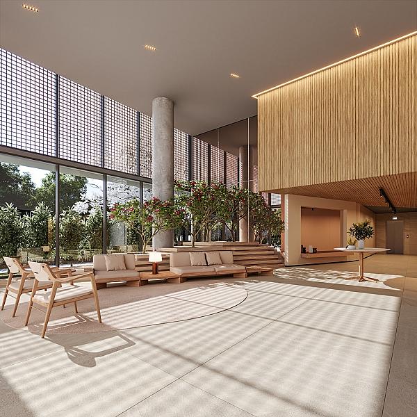 Hall do Casa Conceito Praça do Sol no setor-oeste, goiania