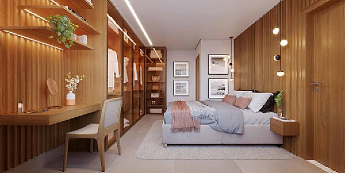 Dormitorio do Emirates Parque Flamboyant no jardim-goias, goiania