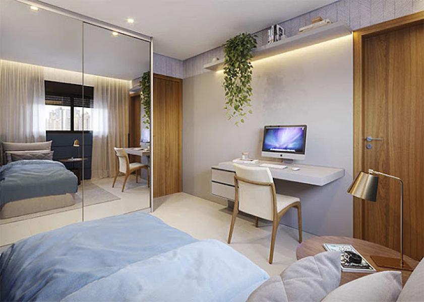 Dormitorio do Emirates Parque Flamboyant no jardim-goias, goiania