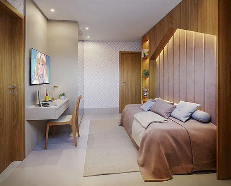 Dormitorio do Emirates Parque Flamboyant no jardim-goias, goiania