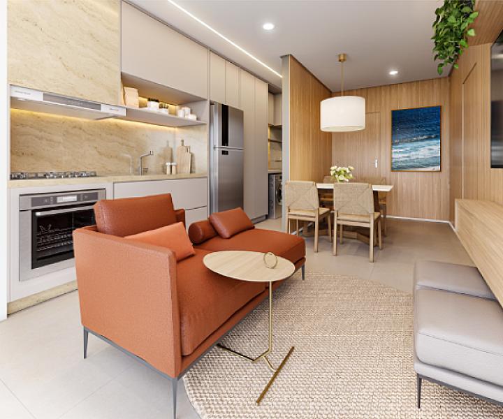 Living do Cinque Terre Residenze - Residencial no setor-bueno, goiania
