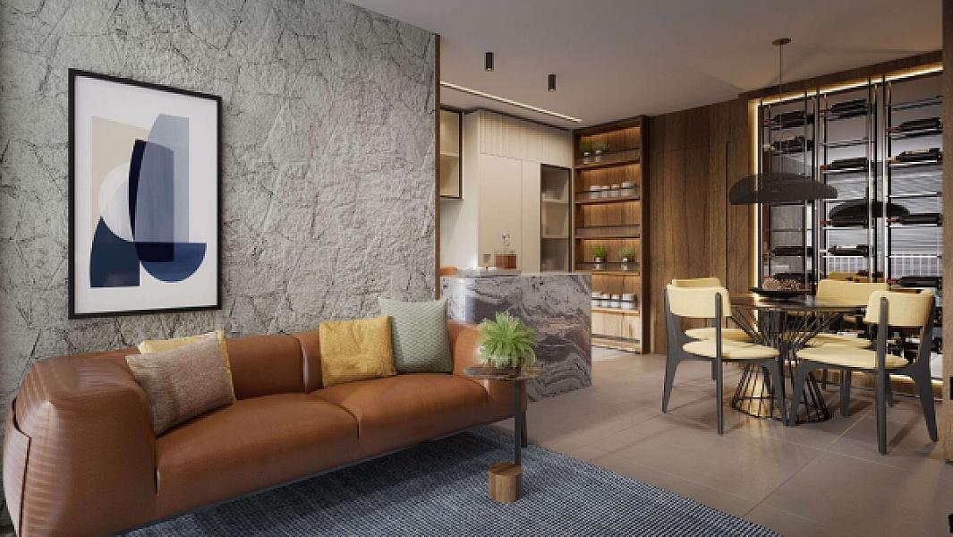 Living do Noah Sim Home no Setor Bueno, goiania