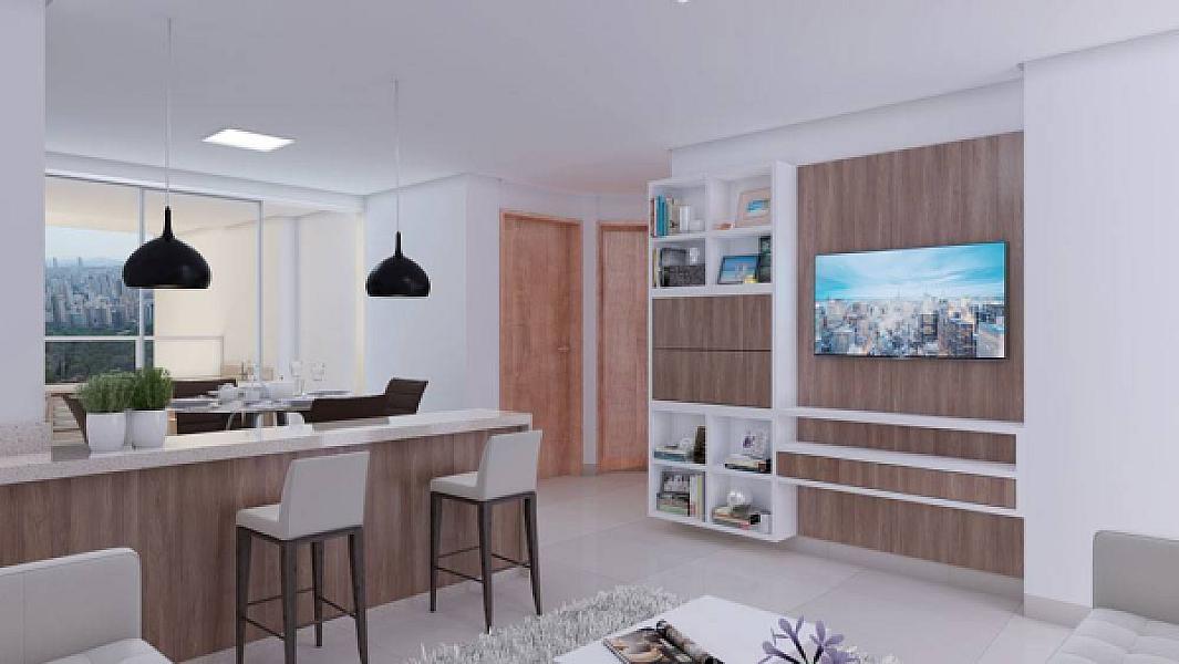 Living do Applause New Home no setor-coimbra, goiania