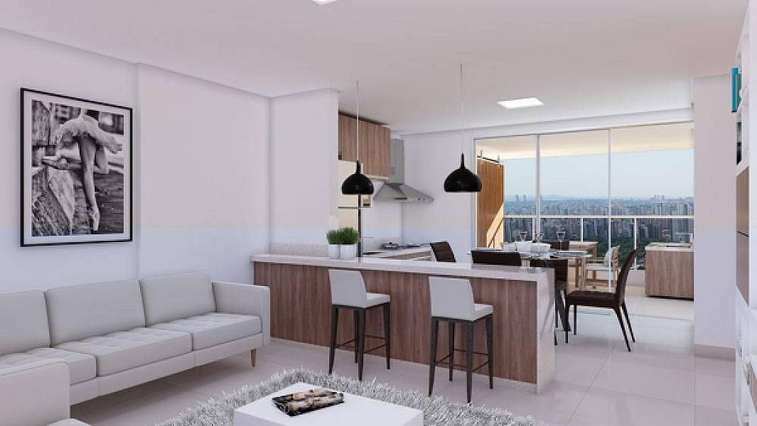 Living do Applause New Home no setor-coimbra, goiania