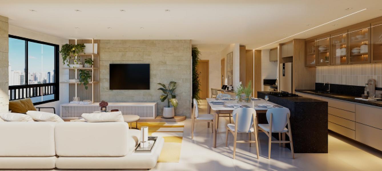 Living do Harmony Park Way no Setor Bueno, goiania