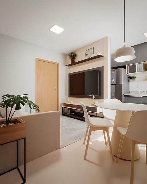Living do Life Residence 2 - Fase 2 no Chácaras Mansões Rosas de Ouro, goiania